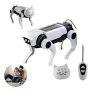 Brinquedo Controle Remoto Cão Gato Presente Crianças Robô Cão Gato Cinza/preto