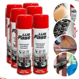 Kit 6 Óleo Desingripante Spray Anticorrosivo 300ml Lub Fast Vermelho