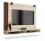 Painel Para TV Até 50 Polegadas Dijon Ripado Com Prateleira Off White / Naturale