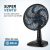 Ventilador De Mesa Maxis 6 Pás 30cm V-30-mx-b Estrutura Preto Pás Azul Diâmetro 30 Cm Material Das Pás Plástico