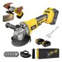 Esmerilhadeira Angular Brushless 10000rpm 21v Com 2 Baterias Amarelo 21v 50/60hz