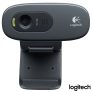 Câmera Webcam para Windows com Microfone Integrado Preto e Cinza – Logitech – C270