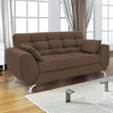 Sofá 2 Lugares Larissa Suede Marrom