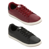 Kit 2 Tênis Casual Saxxon Masculino – Preto e Vinho