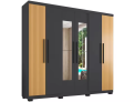 Guarda-roupa Casal com Espelho 6 Portas 4 Gavetas Araplac Braga