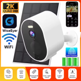 Câmera de Segurança XVIM 2K com Bateria de 5800mAh WiseEyer Painel Solar A Prova de Água