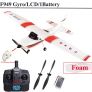 Avião RC WLtoys F949 2.4G LCD Versão RTF Asa Fixa 3Ch 3D/6G com Giroscópio, Estabilização de Voo e Iluminação Noturna