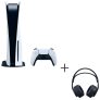 Playstation 5 com 825 GB e 01 Controle DualSense sem Fio + Headset sem Fio Sony Pulse 3D Midnight Black para PS5