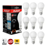 Kit com 10 Lâmpadas Led 9W Bivolt Branco Frio 6500K Avant