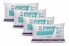 Travesseiro Soft Antialergico Fibra Siliconada Kit 4 Und – Arte & Cazza