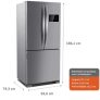REEMBALADO: Refrigerador Frost Free BRO80AK 540L Inox 220V – Brastemp