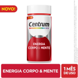 Centrum Suplemento Multivitamínico Adulto Energia, Corpo e Mente com Cafeína e Vitamina B, 60 cápsulas