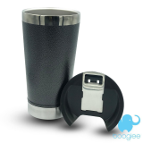 Copo Térmico de Cerveja Com Tampa 473ml PRETO – Booglee