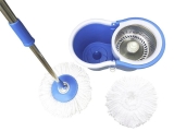 Balde Mop Esfregao Inox Centrifuga De Limpeza Para Casa Azul (CK-01)