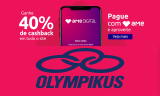 Todo o site Olympikus com 40% de cashback pagando com Ame Digital + cupom de 20% desconto