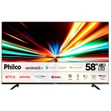Smart TV LED 58″ 4K Philco PTV58G10AG11SK Android TV, Dolby Audio, HDR e Processador Quad-core