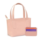 Bolsa Feminina Rosa + Porta Cartãozinho Fofo De Mimo Embalado Na Caixa