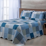 Cobre Leito colcha Casal Dupla Face 3 Peças com Fronhas Estampas Sortidas Decoração lindo