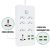 Régua Filtro de Linha com 7 Tomadas Extensão Elétrica 1 Universal 4 USB Bivolt 10A 110v/220v Cabo de 2 Metros Seguro