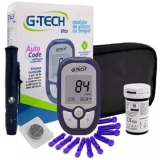 KIT MEDIDOR DE GLICOSE VITA G-TECH 10 TIRAS + 10 LANCETAS E 1 LANCETADOR