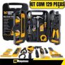 Kit Completo de Ferramentas 129 Peças com Maleta Organizadora- Fasterr