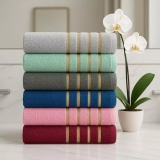 Kit 5 Toalha de Banho Maldivas 100% algodão 60x120cm Sortidas