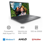 Notebook Dell Inspiron 15 3000 i15-a0505-MM10P 15.6″ FHD AMD Ryzen 5 8GB 256GB SSD Windows 11 Preto