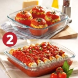 Conjunto de Assadeiras Marinex – Quadrado de Vidro 2 Peças Com Alça 15220200943957