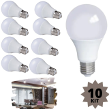 Kit 10 Lâmpada Led E27 15w Residencial Casa E Comercio – 809