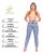 Calça Mom Jeans Feminina Cintura Alta Marmorizada
