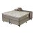 Cama Box Queen + Colchão Hellen Alpha com EuroPillow e Molas Ensacadas 61x158x198 cm – Bege