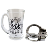 Caneco de Chopp Hamburgo com Algema Dia de Maldade Uatt – Transparente