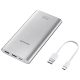 Carregador Portátil Samsung USB Tipo C, 10.000 mAh, Prata – EB-P1100CSPGBR