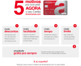 Cartão Americanas – ANUIDADE GRÁTIS PARA SEMPRE!