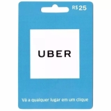 Gift Card Digital Uber R$ 25 Pré-Pago