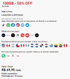 Claro Pós 100GB com 50% de desconto de 159,90 por 69,95 no débito automático!