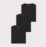 Kit 3 Camisetas Masculinas Básicas Algodão Polo Wear Preto