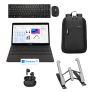 Notebook Ultra 14″ Intel i5 i51135G7 8GB RAM 256GB SSD Windows 11 + Kit Teclado e Mouse Sem Fio + Suporte para Note + Fone de Ouvido Bluetooth + Mochila Targus UB540A