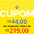 Cupom desconto de R$ 44,00 em compras acima de R$ 219,00 no Mercado Livre