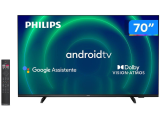 Smart TV 70” 4K UHD D-LED Philips 7406 – 70PUG7406/78 Wi-fi Bluetooth Google Assistente