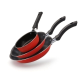 Conjunto de Frigideiras 3 Peças Antiaderente Techflon Nacional – Alumínio Nacional