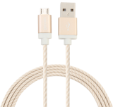 Cabo Micro USB Nylon Reforçado 1,5 MT MIC15G Geonav Dourado
