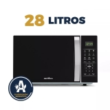 Micro-ondas Britânia 28L Espelhado Pintura Limpa Fácil BMO30