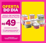 Jogo de Potes de Plástico Hermético Electrolux com Tampa 41029853 10 Peças