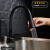 Torneira Gourmet Flexível para Cozinha de Bancada 2 Jatos Preta em ABS – Aromatec