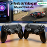 Kit com 2 Unidades Controles de Jogo Sem Fio para PS4 com Função Vibração e Sensor Seis Eixos