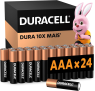 Duracell Pilhas Alcalinas AAA Palito Pack 24 Unidades – Dura Mais – Ideal para Controle de Videogame e Brinquedos