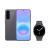 Galaxy A57 5G (128GB) – Cinza + Galaxy Watch8 BT 40mm – Grafite