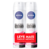 Kit Desodorante Aerosol Nivea Black & White Clear 150ml – 2 Unidades