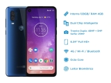 Smartphone Motorola One Vision 128GB Azul Safira – 4G 4GB RAM 6,34” Câm. Dupla + Câm. Selfie 25MP
